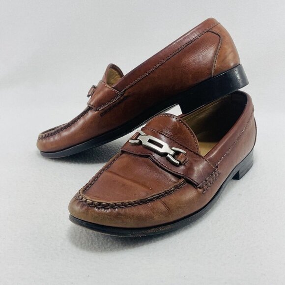 Footjoy Shoes Leather Brown Men Size 9D 72938 Loafer Oxford Workwear Casual Usa main image 9